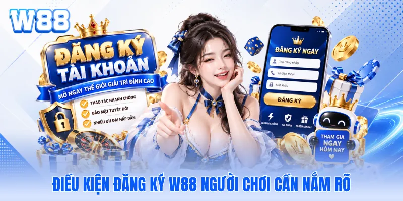 Điều kiện đăng ký W88 người chơi cần nắm rõ Điều kiện đăng ký WW88 người chơi cần nắm rõ